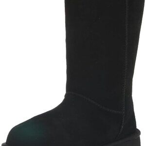 Women's Tall Winter Boots Suede Fur Lined Thinsulate Size 7 Black